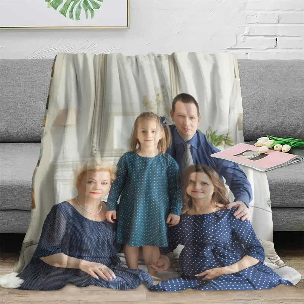 1Pc Custom Photo Blanket,Custom Flannel Blanket with Photo,Custom Picture Blanket,Custom Photo Blanket for Home,Custom Image