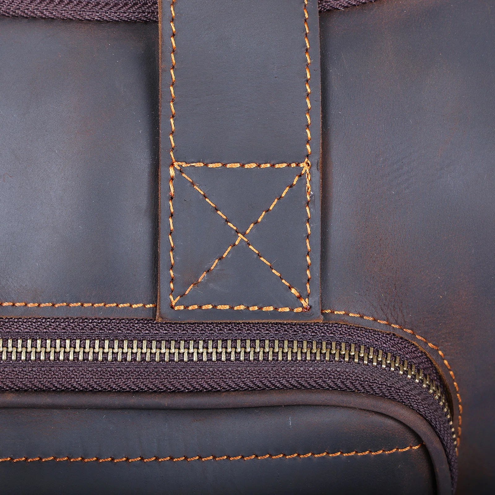 S.WORKER Vintage Genuine Leather Travel Bag Crazy Horse Cowhide Leather Duffel Bag Men's Weekender Bag Gym Bag Carry on Luggage