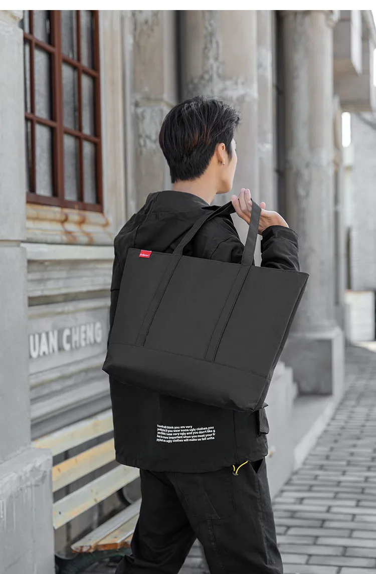 Men's Handbag Japanese Tote Oxford Cloth Fashion Shoulder Bags for Man 2026 Luxury Designer Large Student Black Male Casual Hand