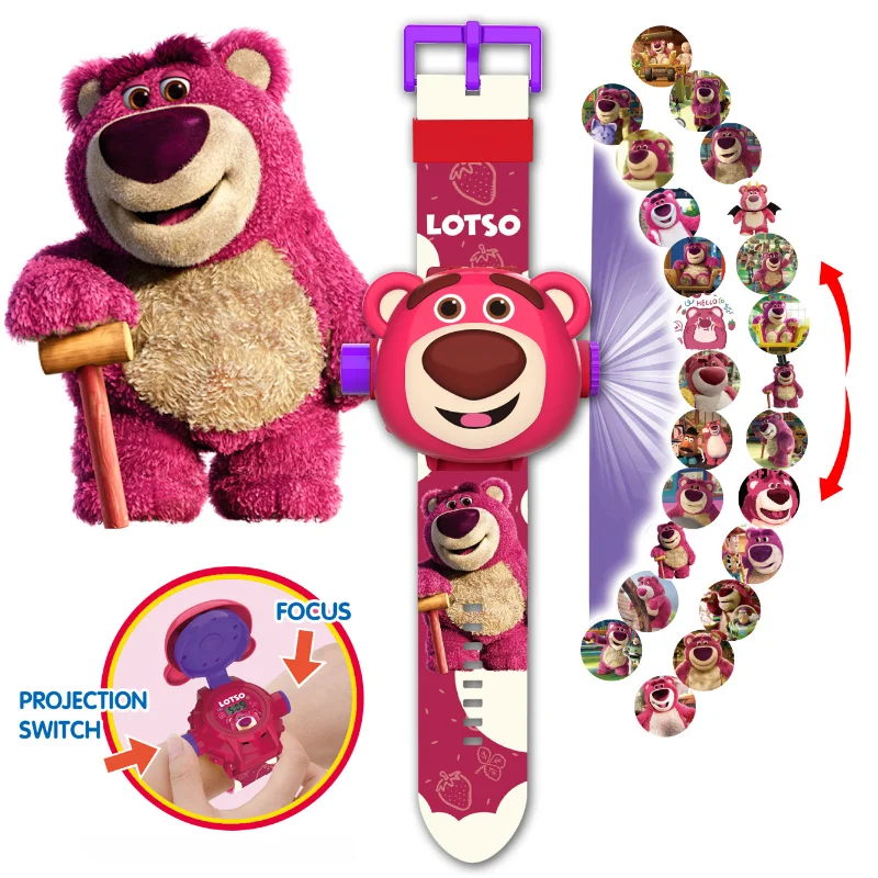 Cartoon Cars Story Elsa Losto 24 Pictures DSN Cartoon Projection Electronic Watch Lightning Mcqueen Snow White Gift
