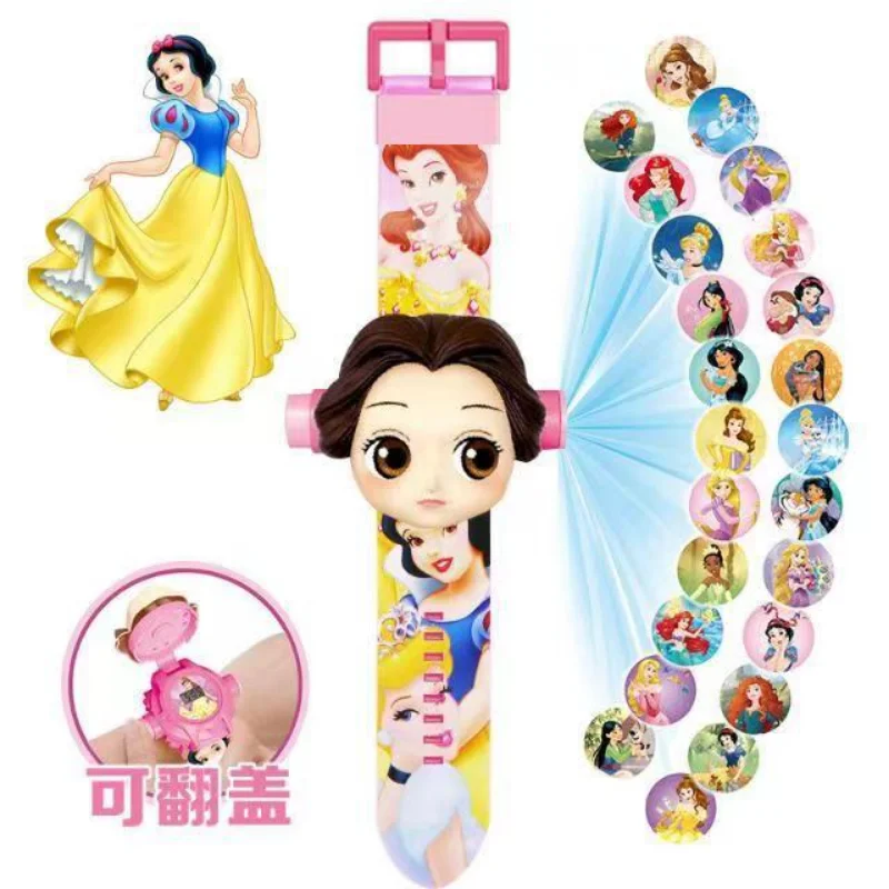 Cartoon Cars Story Elsa Losto 24 Pictures DSN Cartoon Projection Electronic Watch Lightning Mcqueen Snow White Gift