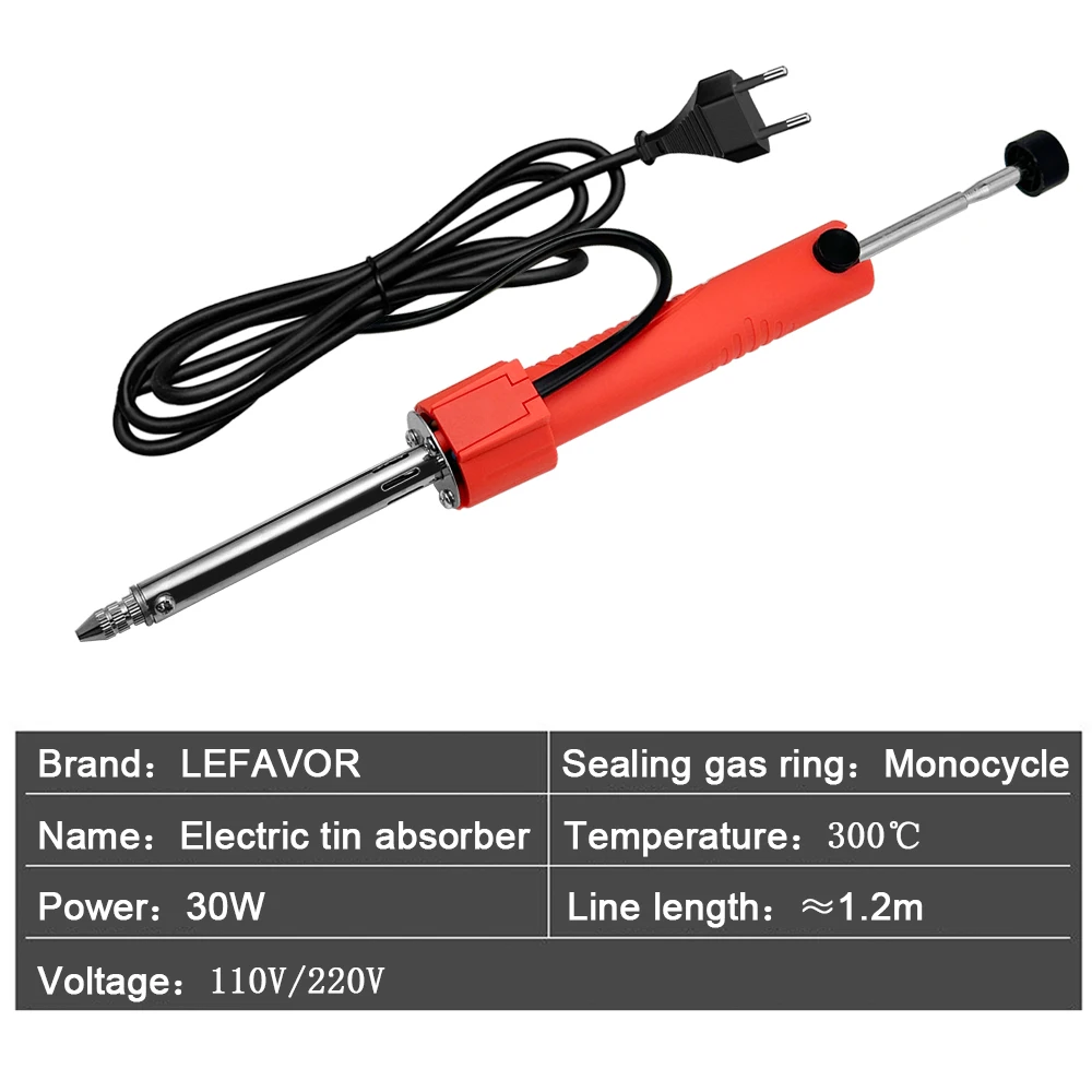 LF 30W electrothermal Solder Sucker Welding Vacuum Desoldering Pump/Soldering Iron/Removal Solder Iron Pen Welding Repair Tool