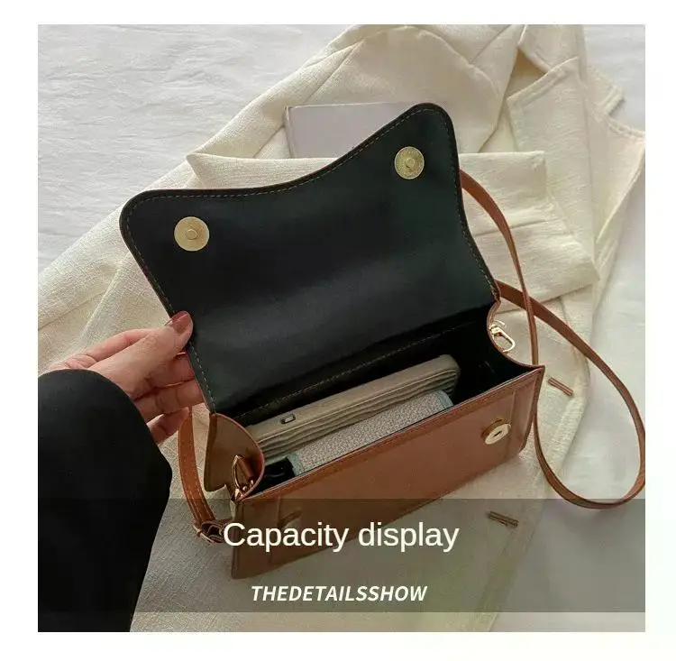 High Quality PU Leather Handbag Purse Women's Bag Solid Color Shoulder Crossbody Bags Lady Messenger Small Tote for Women Girls