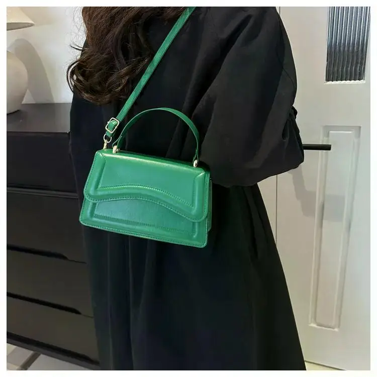 High Quality PU Leather Handbag Purse Women's Bag Solid Color Shoulder Crossbody Bags Lady Messenger Small Tote for Women Girls