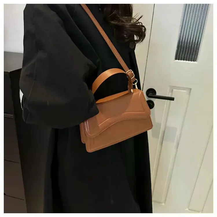 High Quality PU Leather Handbag Purse Women's Bag Solid Color Shoulder Crossbody Bags Lady Messenger Small Tote for Women Girls