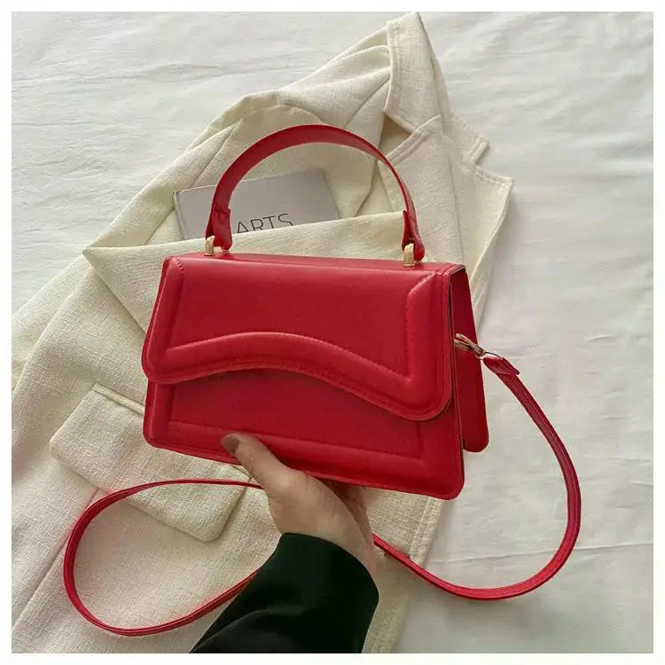 High Quality PU Leather Handbag Purse Women's Bag Solid Color Shoulder Crossbody Bags Lady Messenger Small Tote for Women Girls