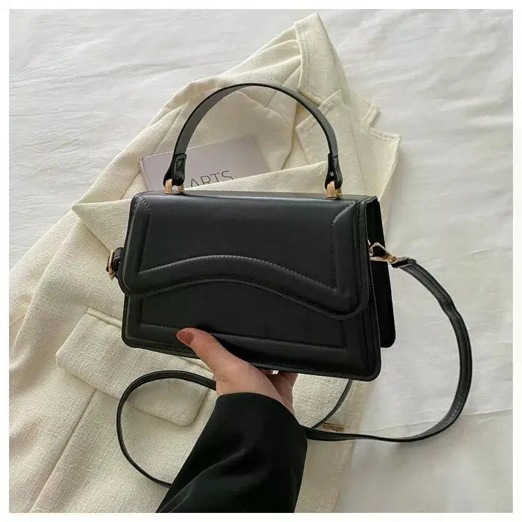 High Quality PU Leather Handbag Purse Women's Bag Solid Color Shoulder Crossbody Bags Lady Messenger Small Tote for Women Girls