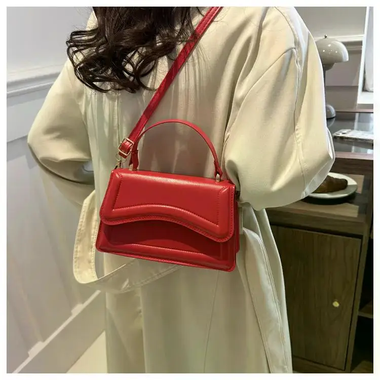 High Quality PU Leather Handbag Purse Women's Bag Solid Color Shoulder Crossbody Bags Lady Messenger Small Tote for Women Girls