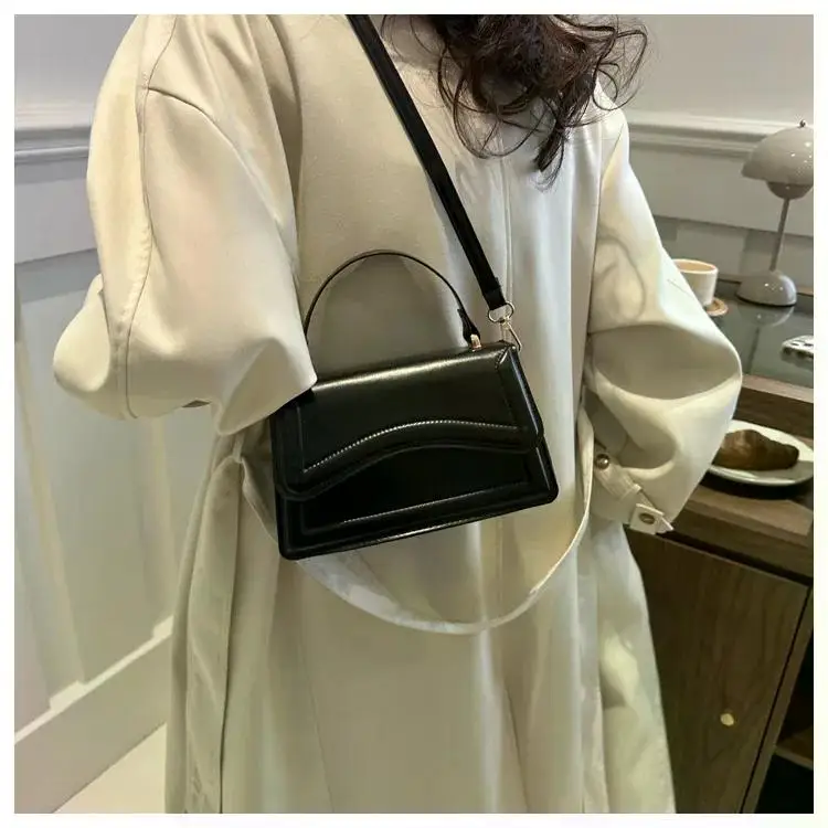 High Quality PU Leather Handbag Purse Women's Bag Solid Color Shoulder Crossbody Bags Lady Messenger Small Tote for Women Girls