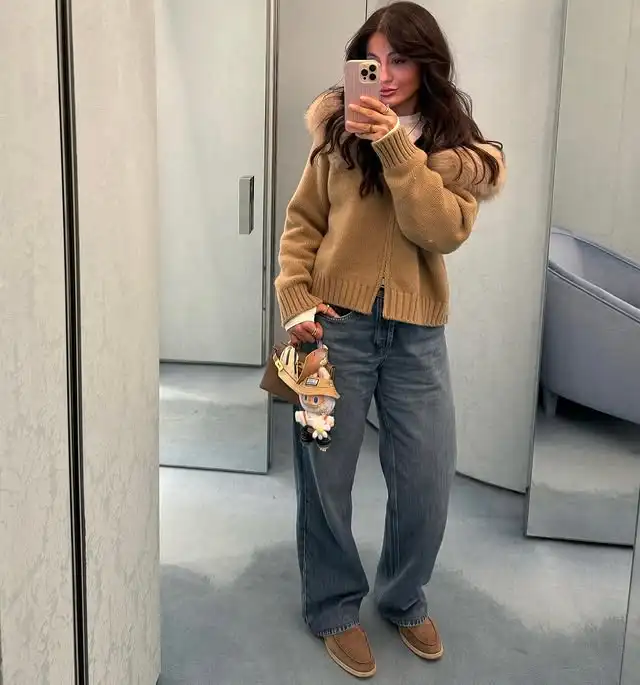OFTBUY New Fashion Autumn Winter Casual Hooded Real Fox Fur Collar Fashion Short Knitted Jacket with Natural Fur Coat for Women