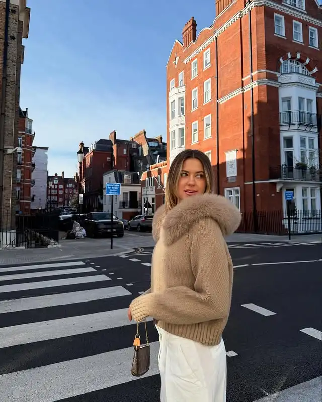 OFTBUY New Fashion Autumn Winter Casual Hooded Real Fox Fur Collar Fashion Short Knitted Jacket with Natural Fur Coat for Women