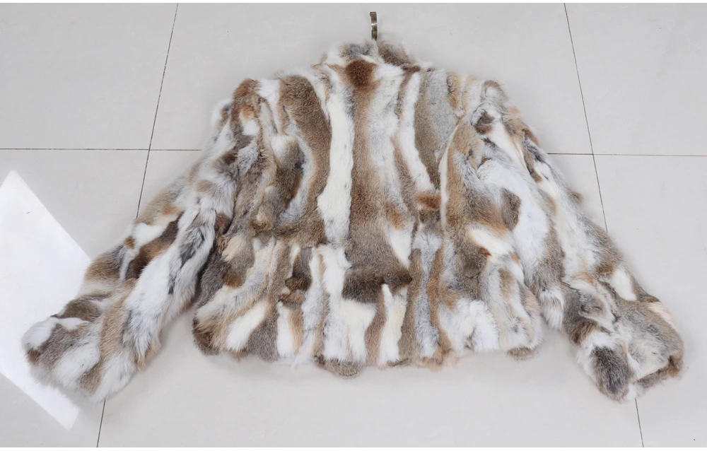 2026 New Style Genuine Rabbit Fur Coat Women Real Rabbit Fur Jacket Lady Winter Fur Overcoat Customized Big Size Mandarin Collar