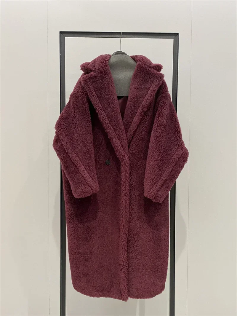 Max Teddy Coat 62% Alpaca 26% Wool 12% Silk Coat Winter Thicken Women's Coat
