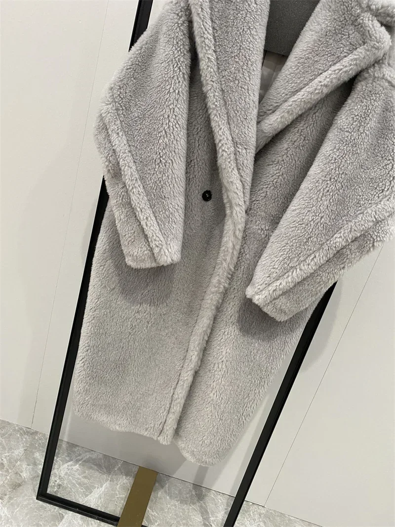 Max Teddy Coat 62% Alpaca 26% Wool 12% Silk Coat Winter Thicken Women's Coat