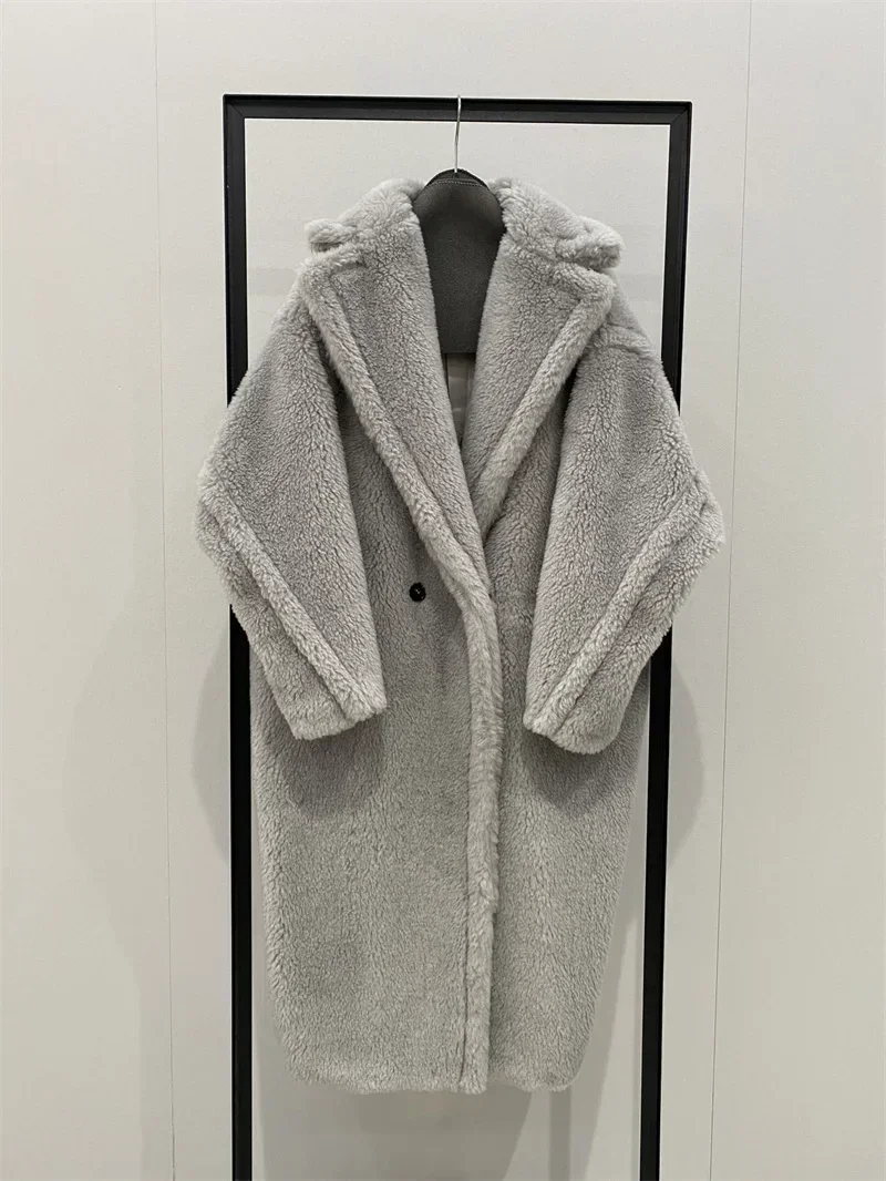 Max Teddy Coat 62% Alpaca 26% Wool 12% Silk Coat Winter Thicken Women's Coat