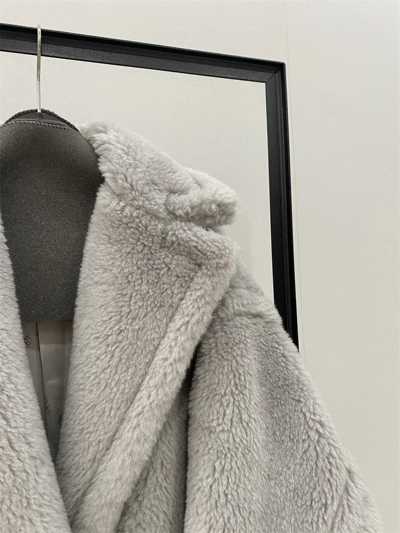 Max Teddy Coat 62% Alpaca 26% Wool 12% Silk Coat Winter Thicken Women's Coat