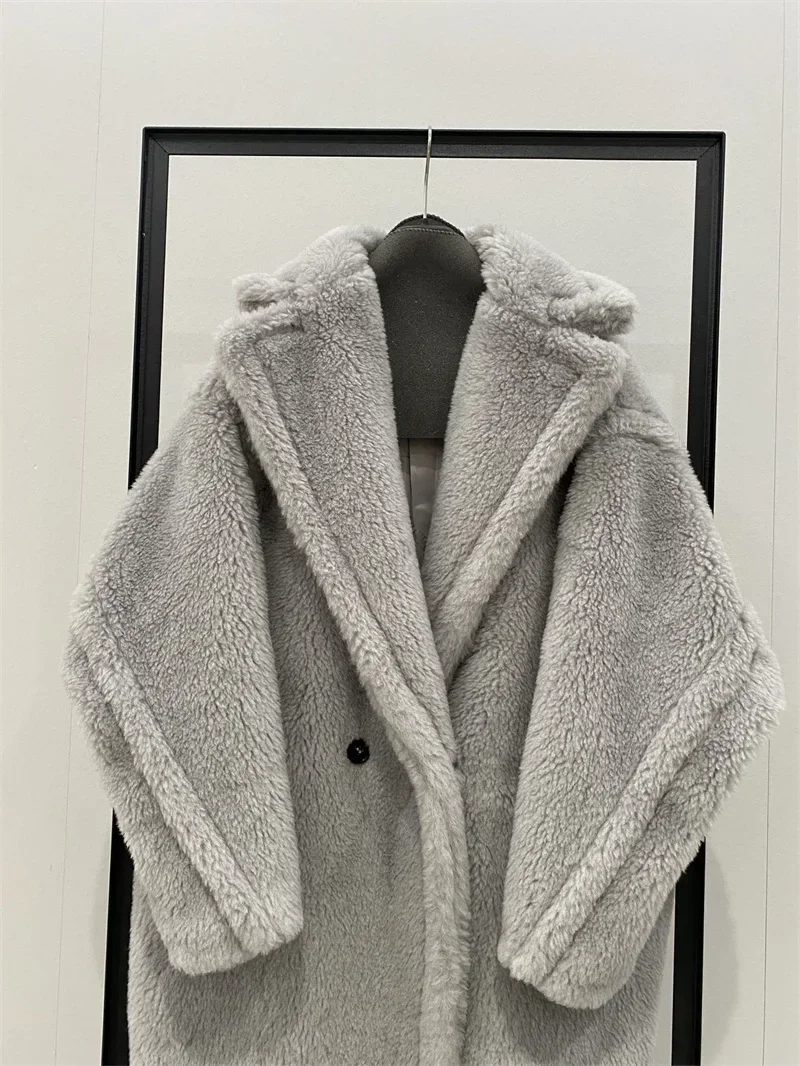 Max Teddy Coat 62% Alpaca 26% Wool 12% Silk Coat Winter Thicken Women's Coat