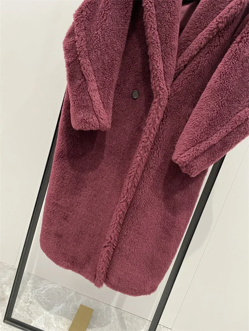 Max Teddy Coat 62% Alpaca 26% Wool 12% Silk Coat Winter Thicken Women's Coat
