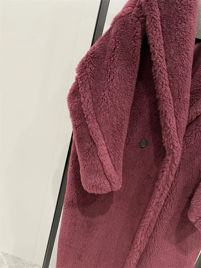 Max Teddy Coat 62% Alpaca 26% Wool 12% Silk Coat Winter Thicken Women's Coat