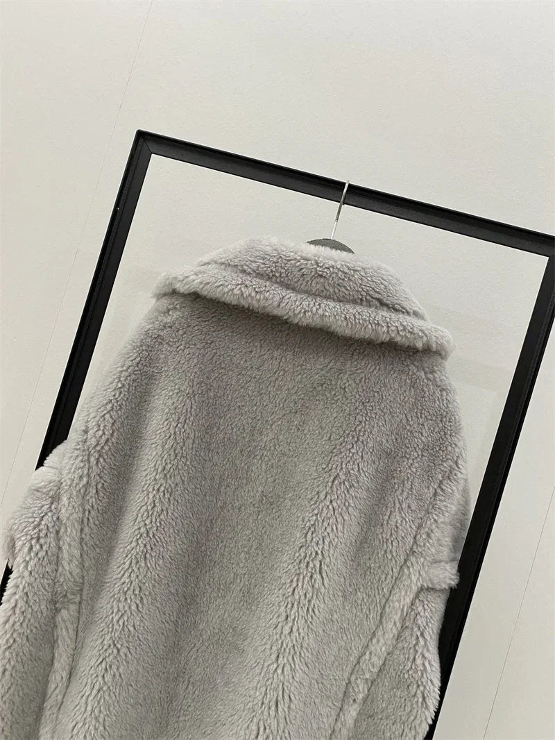 Max Teddy Coat 62% Alpaca 26% Wool 12% Silk Coat Winter Thicken Women's Coat