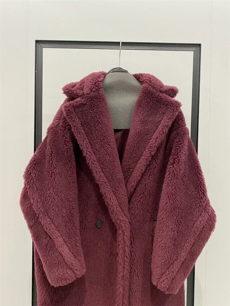 Max Teddy Coat 62% Alpaca 26% Wool 12% Silk Coat Winter Thicken Women's Coat