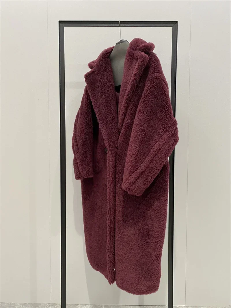 Max Teddy Coat 62% Alpaca 26% Wool 12% Silk Coat Winter Thicken Women's Coat