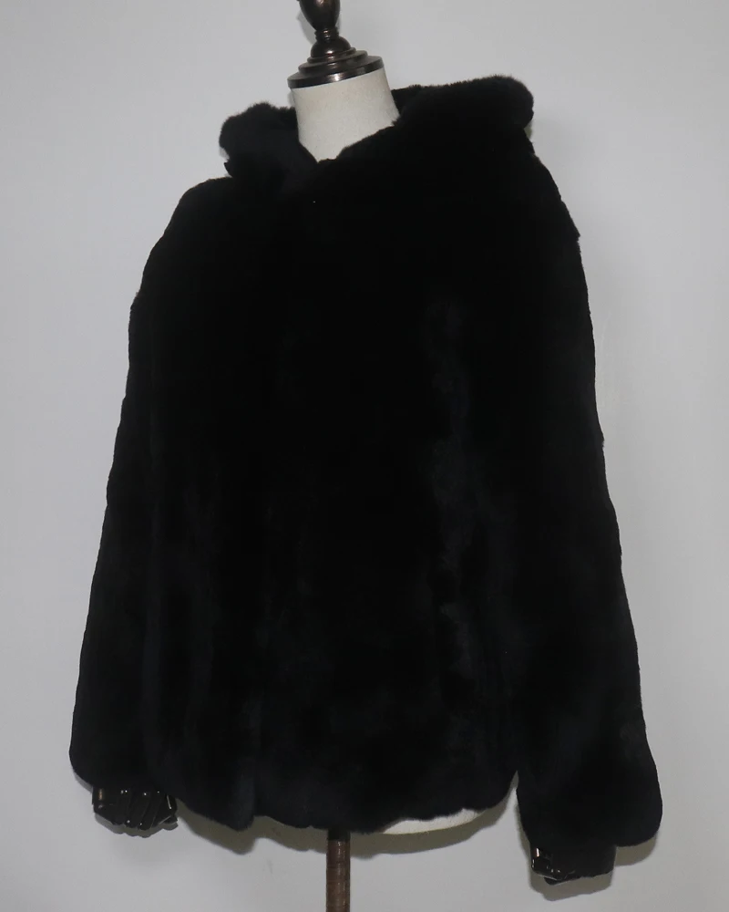 Rex Rabbit Fur Coat Winter Thick Women 100% Natural Real Rex Rabbit Fur Jacket Female Warm Soft Genuine Rex Rabbit Fur Overcoat