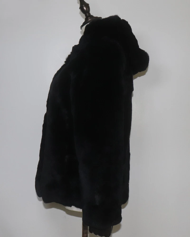 Rex Rabbit Fur Coat Winter Thick Women 100% Natural Real Rex Rabbit Fur Jacket Female Warm Soft Genuine Rex Rabbit Fur Overcoat
