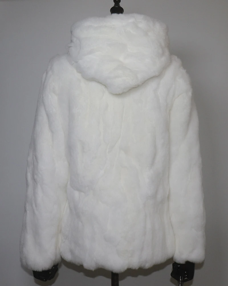 Rex Rabbit Fur Coat Winter Thick Women 100% Natural Real Rex Rabbit Fur Jacket Female Warm Soft Genuine Rex Rabbit Fur Overcoat