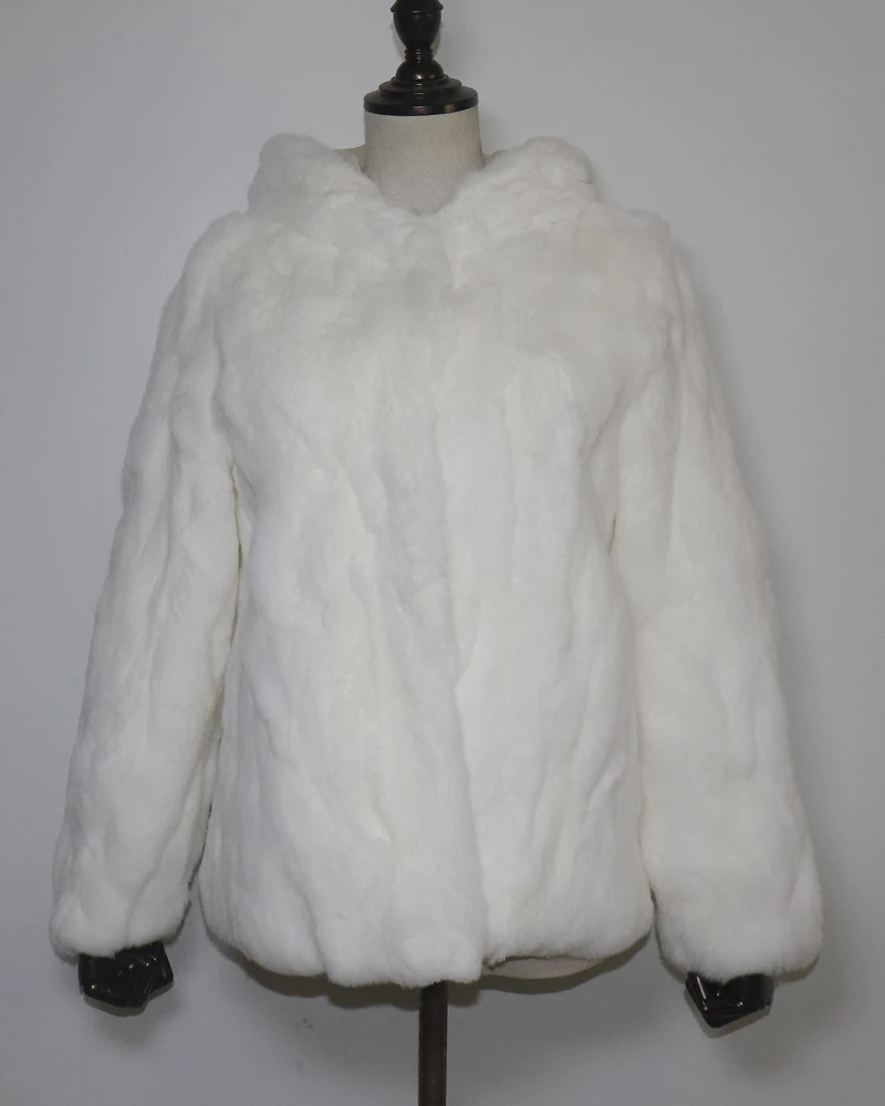 Rex Rabbit Fur Coat Winter Thick Women 100% Natural Real Rex Rabbit Fur Jacket Female Warm Soft Genuine Rex Rabbit Fur Overcoat