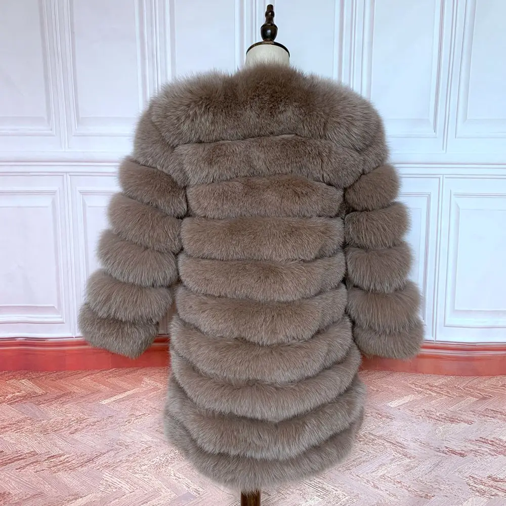 NEW Style 4in1 Real Fur Coats Women Natural Real Fur Jackets Vest Winter Outerwear Women Fox Fur Coat High Quality Fur Clothes