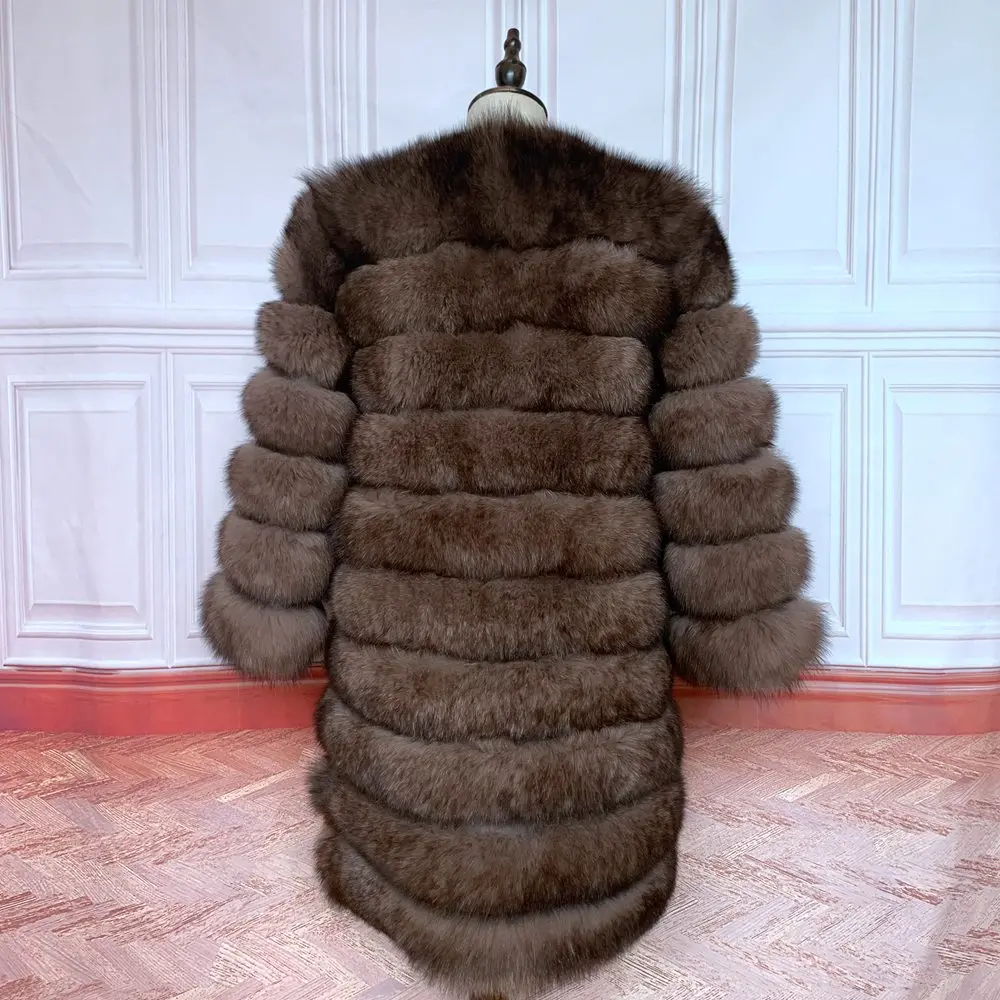 NEW Style 4in1 Real Fur Coats Women Natural Real Fur Jackets Vest Winter Outerwear Women Fox Fur Coat High Quality Fur Clothes