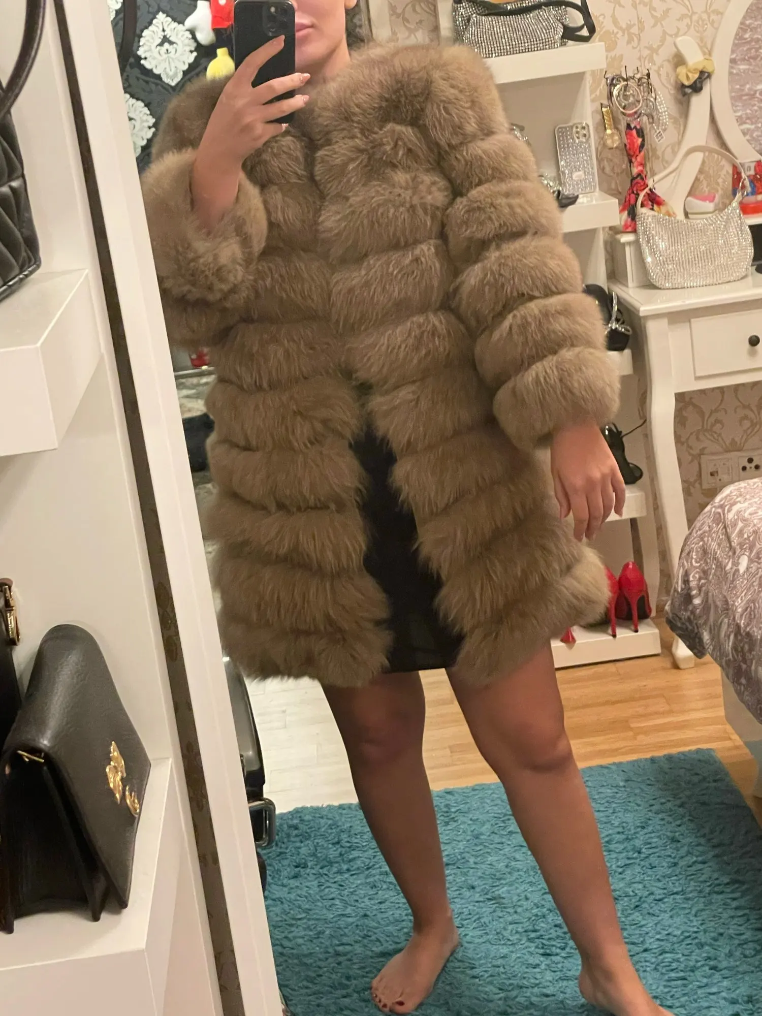 NEW Style 4in1 Real Fur Coats Women Natural Real Fur Jackets Vest Winter Outerwear Women Fox Fur Coat High Quality Fur Clothes
