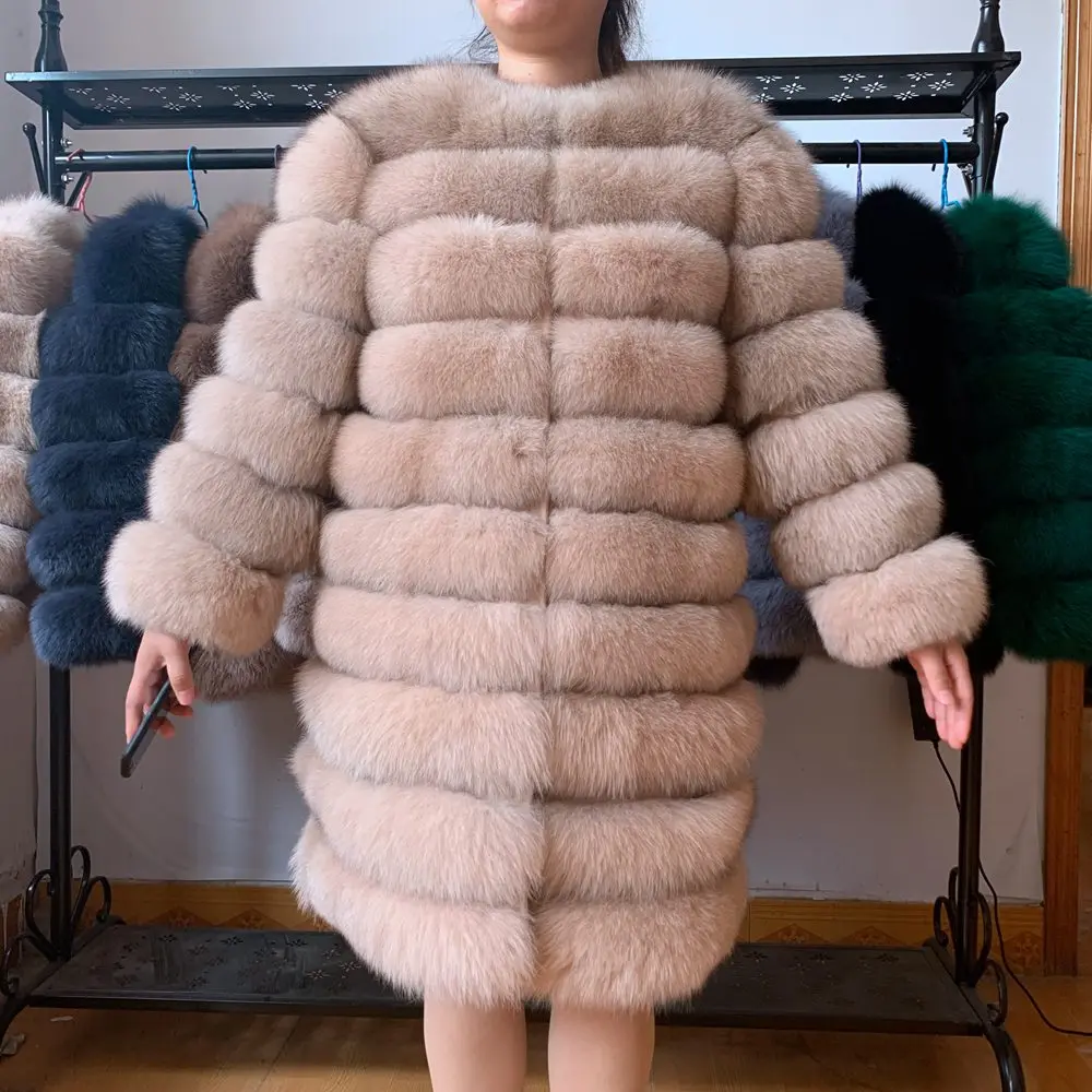 NEW Style 4in1 Real Fur Coats Women Natural Real Fur Jackets Vest Winter Outerwear Women Fox Fur Coat High Quality Fur Clothes