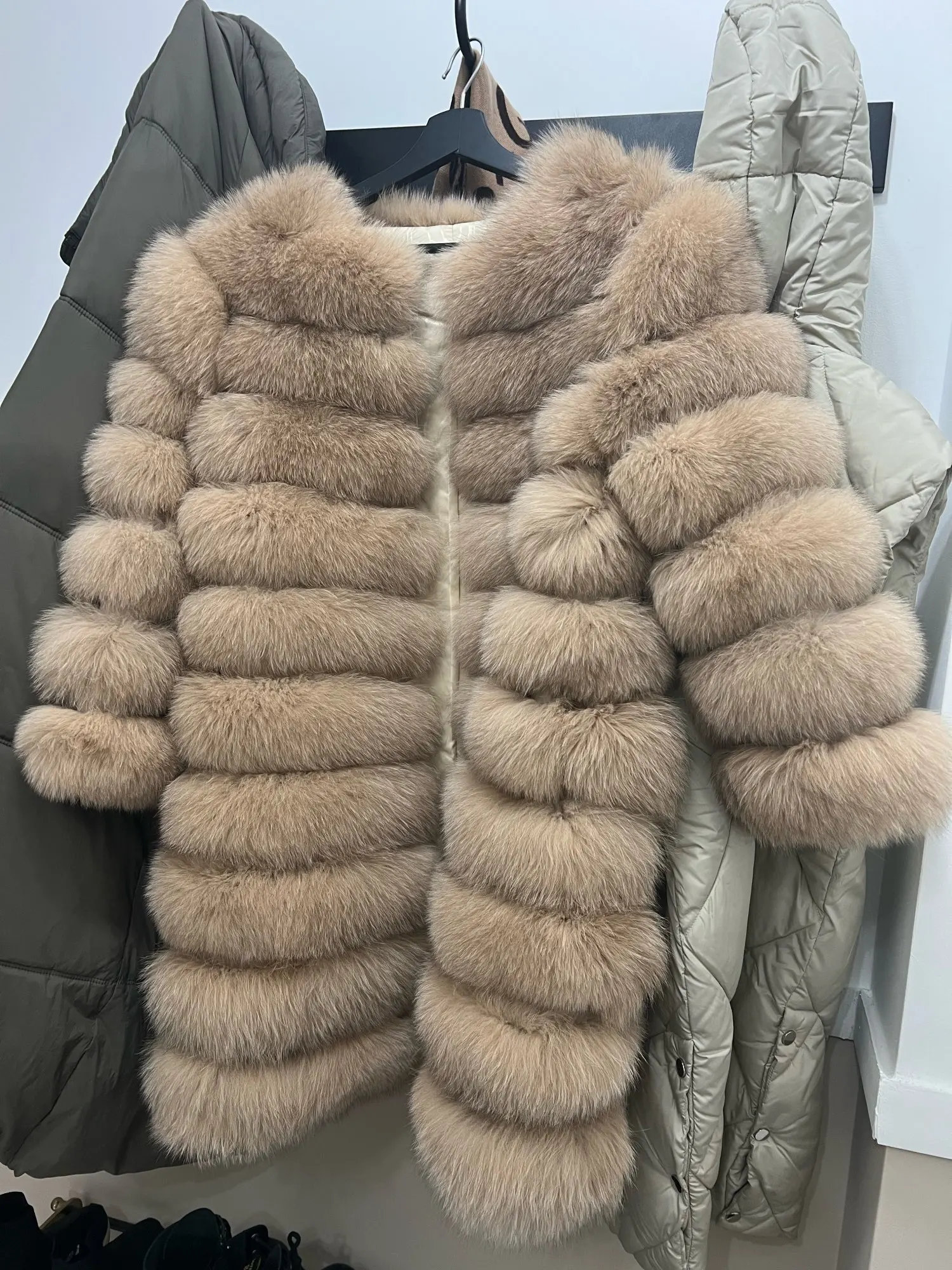 NEW Style 4in1 Real Fur Coats Women Natural Real Fur Jackets Vest Winter Outerwear Women Fox Fur Coat High Quality Fur Clothes
