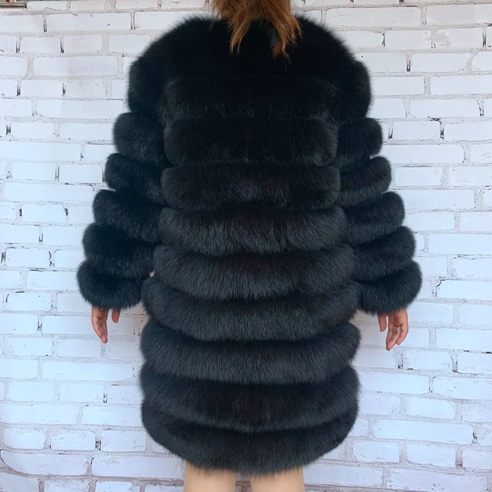 NEW Style 4in1 Real Fur Coats Women Natural Real Fur Jackets Vest Winter Outerwear Women Fox Fur Coat High Quality Fur Clothes