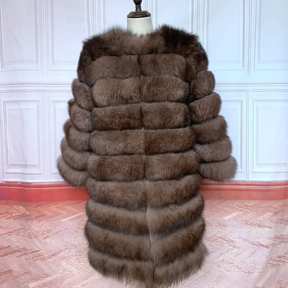 NEW Style 4in1 Real Fur Coats Women Natural Real Fur Jackets Vest Winter Outerwear Women Fox Fur Coat High Quality Fur Clothes