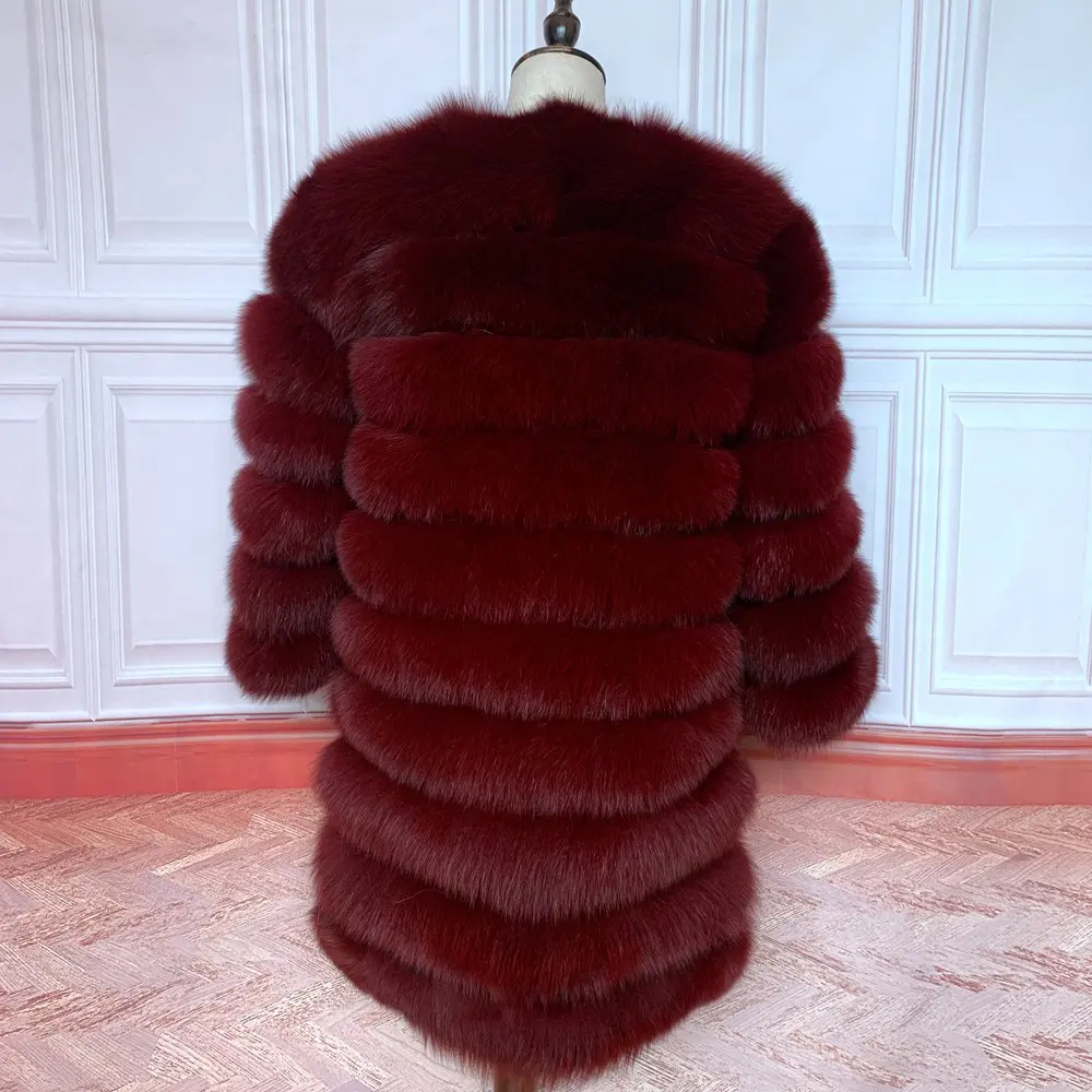 NEW Style 4in1 Real Fur Coats Women Natural Real Fur Jackets Vest Winter Outerwear Women Fox Fur Coat High Quality Fur Clothes
