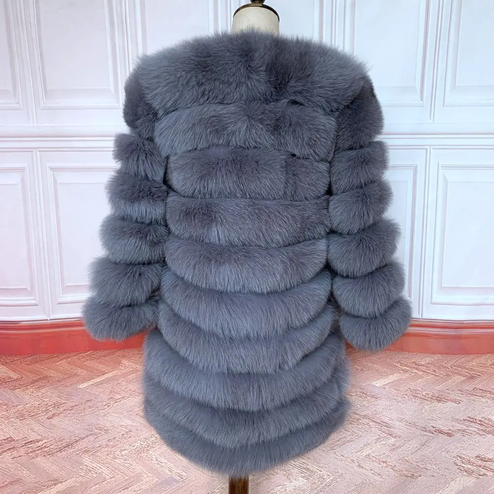 NEW Style 4in1 Real Fur Coats Women Natural Real Fur Jackets Vest Winter Outerwear Women Fox Fur Coat High Quality Fur Clothes