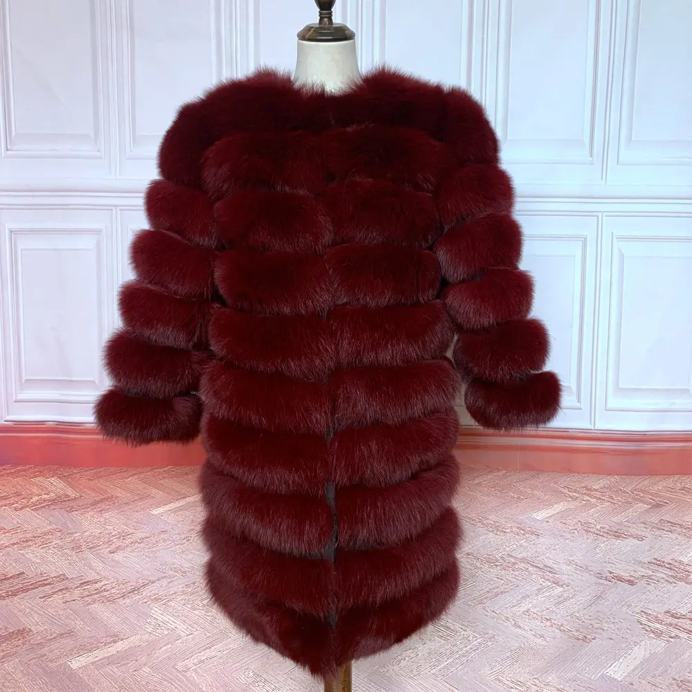 NEW Style 4in1 Real Fur Coats Women Natural Real Fur Jackets Vest Winter Outerwear Women Fox Fur Coat High Quality Fur Clothes