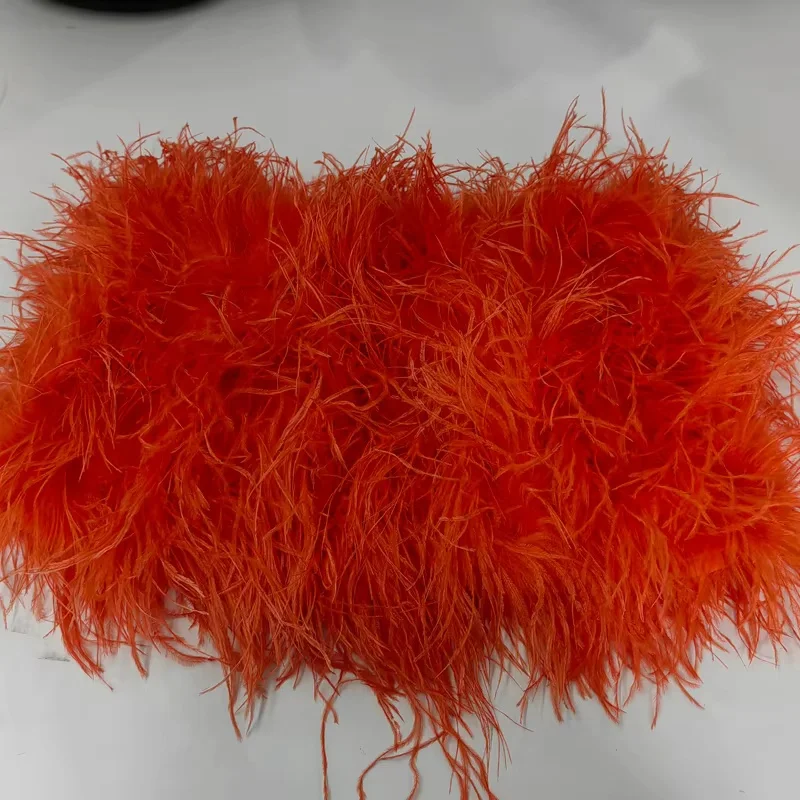 Real Feather Mini Skirt, Elastic Waist Sexy Clothing, Club, Party Dance Party Carnival Short Skirt Can Be Customized in Size