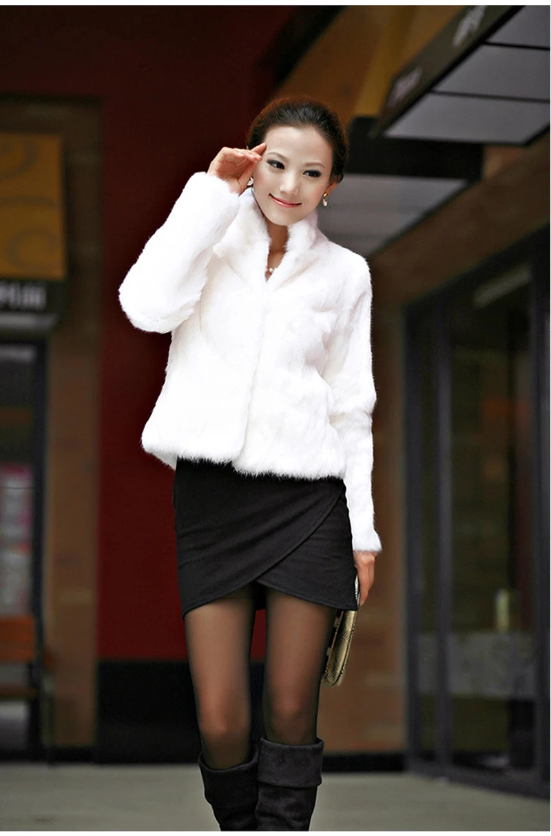 2026  Hot Sale Winter Women Real Rabbit Fur Coat Natural Warm Rabbit Fur Jacket Lady Fashion 100% Genuine Real Rabbit Outerwear