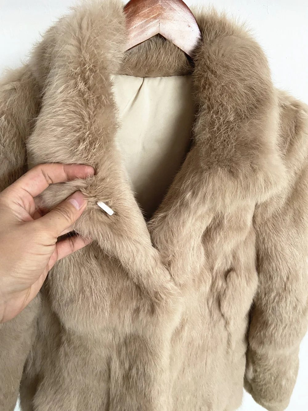 Fancy Rani Natural Rabbit Fur Coat Women Winter Jacket Real Leather And Fur Women's Clothing Female Outerwears With 2024