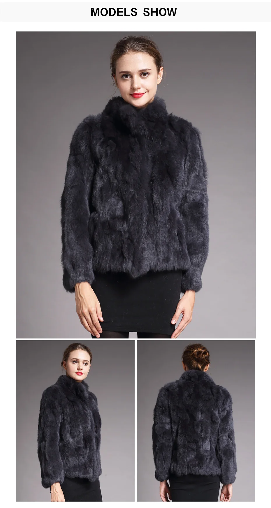 Fancy Rani Natural Rabbit Fur Coat Women Winter Jacket Real Leather And Fur Women's Clothing Female Outerwears With 2024