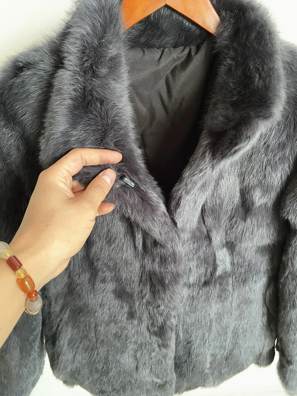 Fancy Rani Natural Rabbit Fur Coat Women Winter Jacket Real Leather And Fur Women's Clothing Female Outerwears With 2024