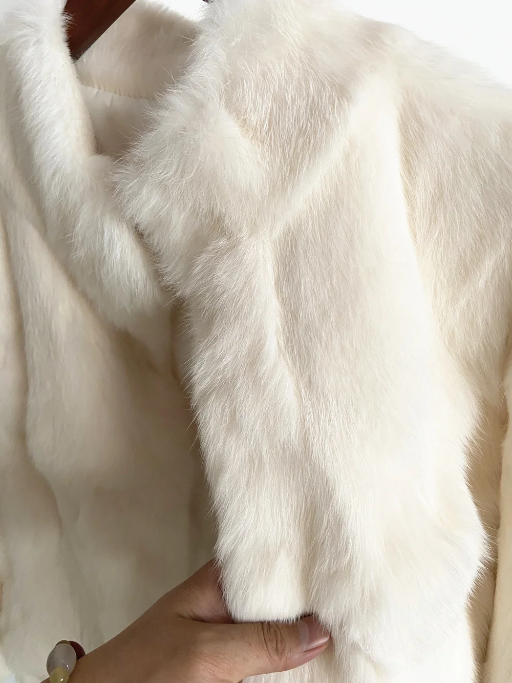 Fancy Rani Natural Rabbit Fur Coat Women Winter Jacket Real Leather And Fur Women's Clothing Female Outerwears With 2024