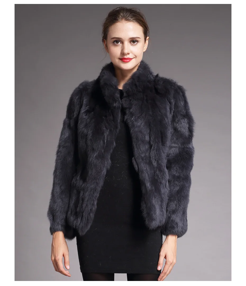 Fancy Rani Natural Rabbit Fur Coat Women Winter Jacket Real Leather And Fur Women's Clothing Female Outerwears With 2024