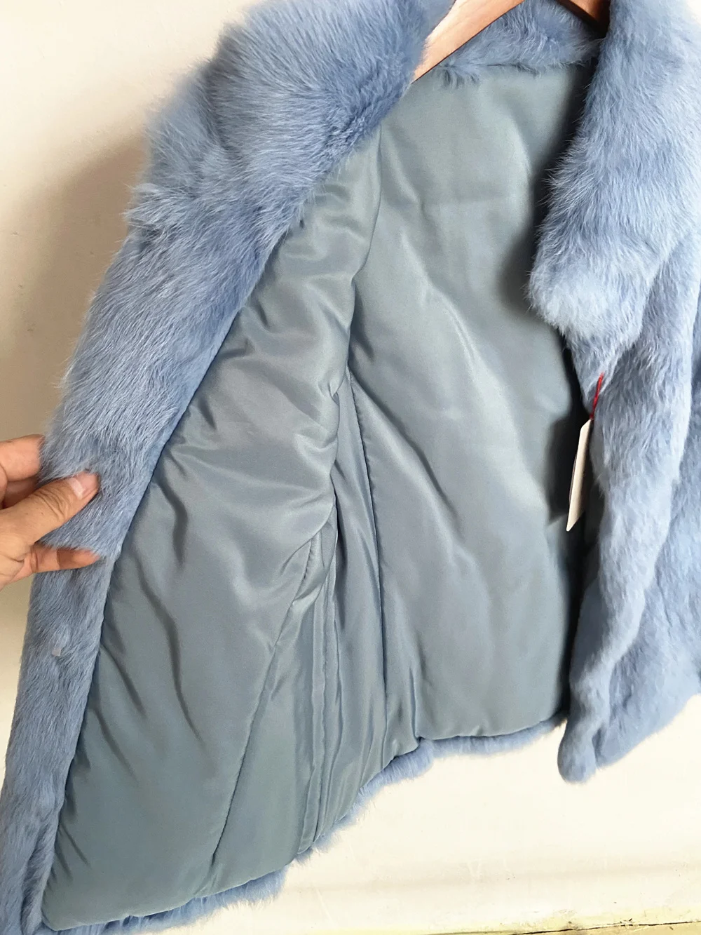 Fancy Rani Natural Rabbit Fur Coat Women Winter Jacket Real Leather And Fur Women's Clothing Female Outerwears With 2024