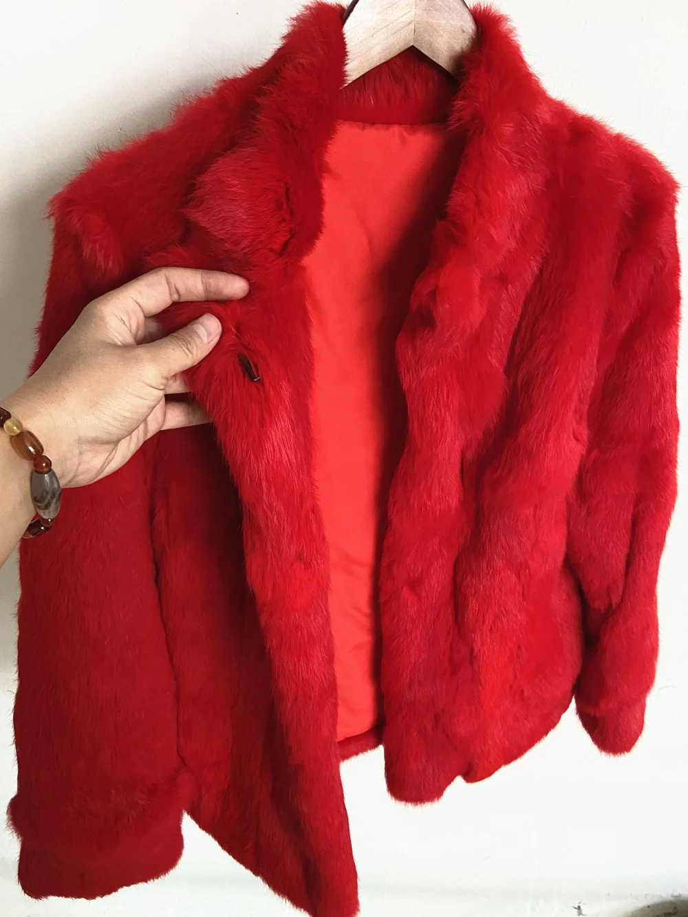Fancy Rani Natural Rabbit Fur Coat Women Winter Jacket Real Leather And Fur Women's Clothing Female Outerwears With 2024