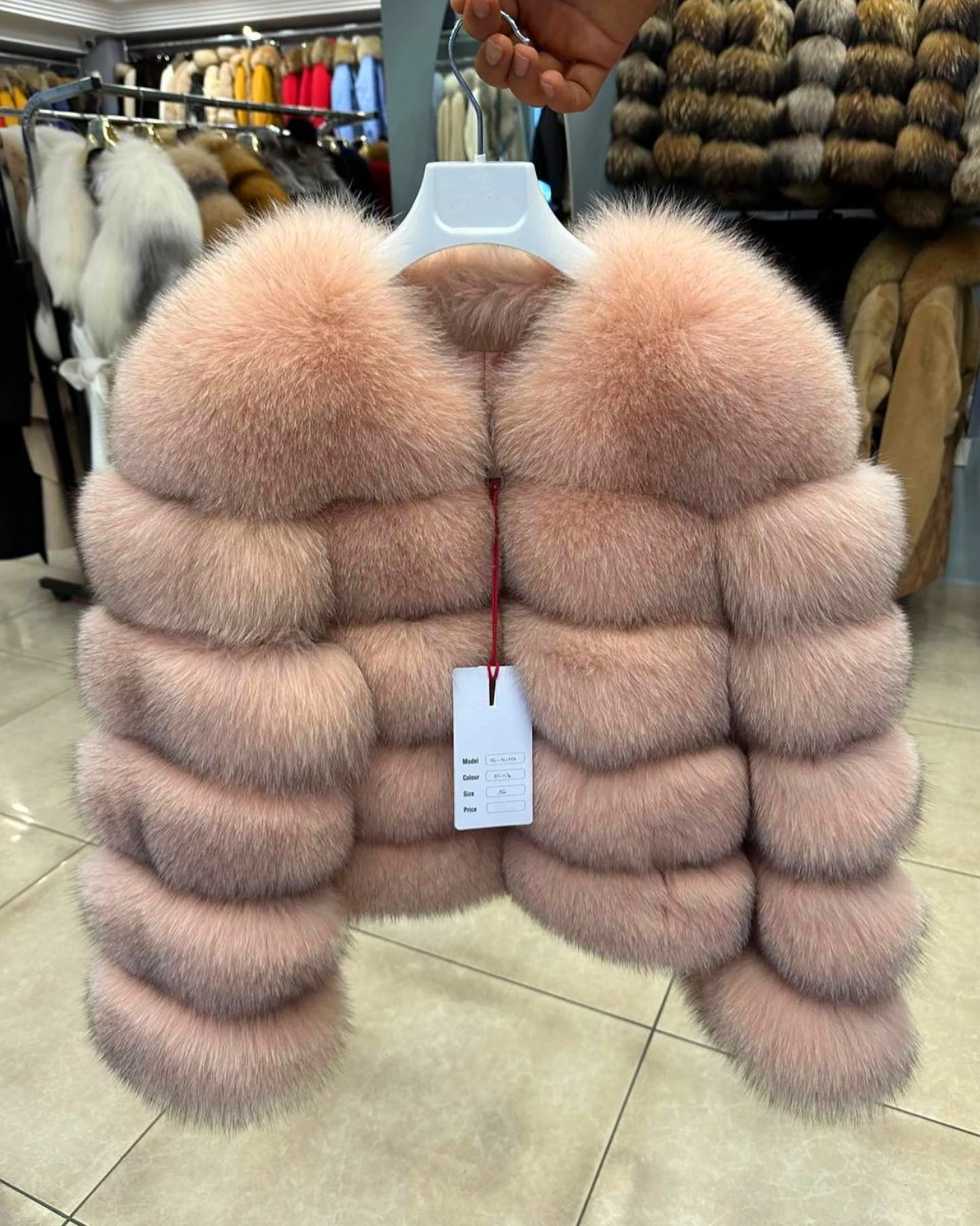 QUEENTINA Fox Fur Coat Real Winter Women'S Fashion Brown 2026 Leather And Skin Clothing Natural New In Coats & Jackets Tops Sale